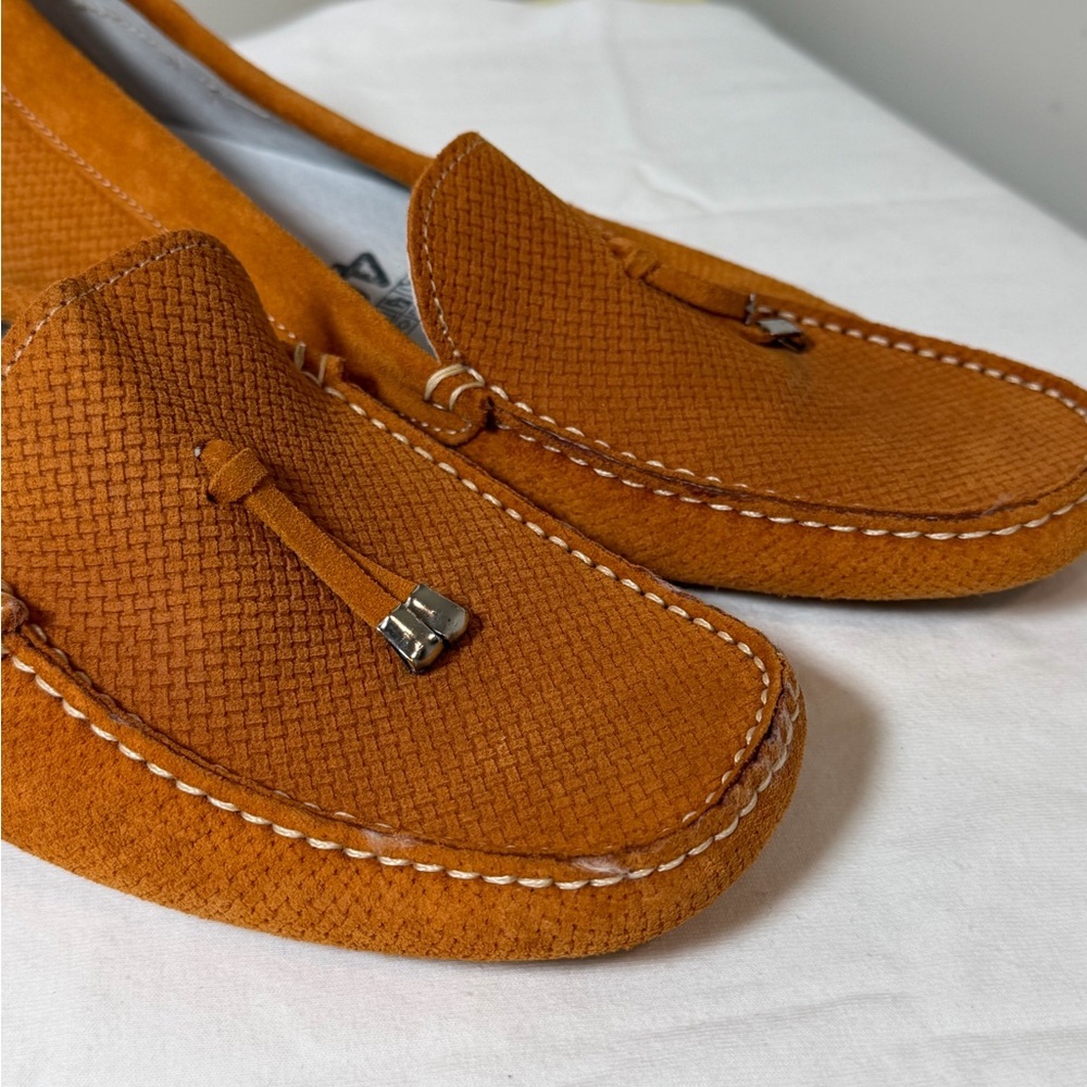 Elegant Umberto Italy Carro EU 40 US 9.5 Burnt Orange Drivers Loafers for Men - Picture 5 of 12